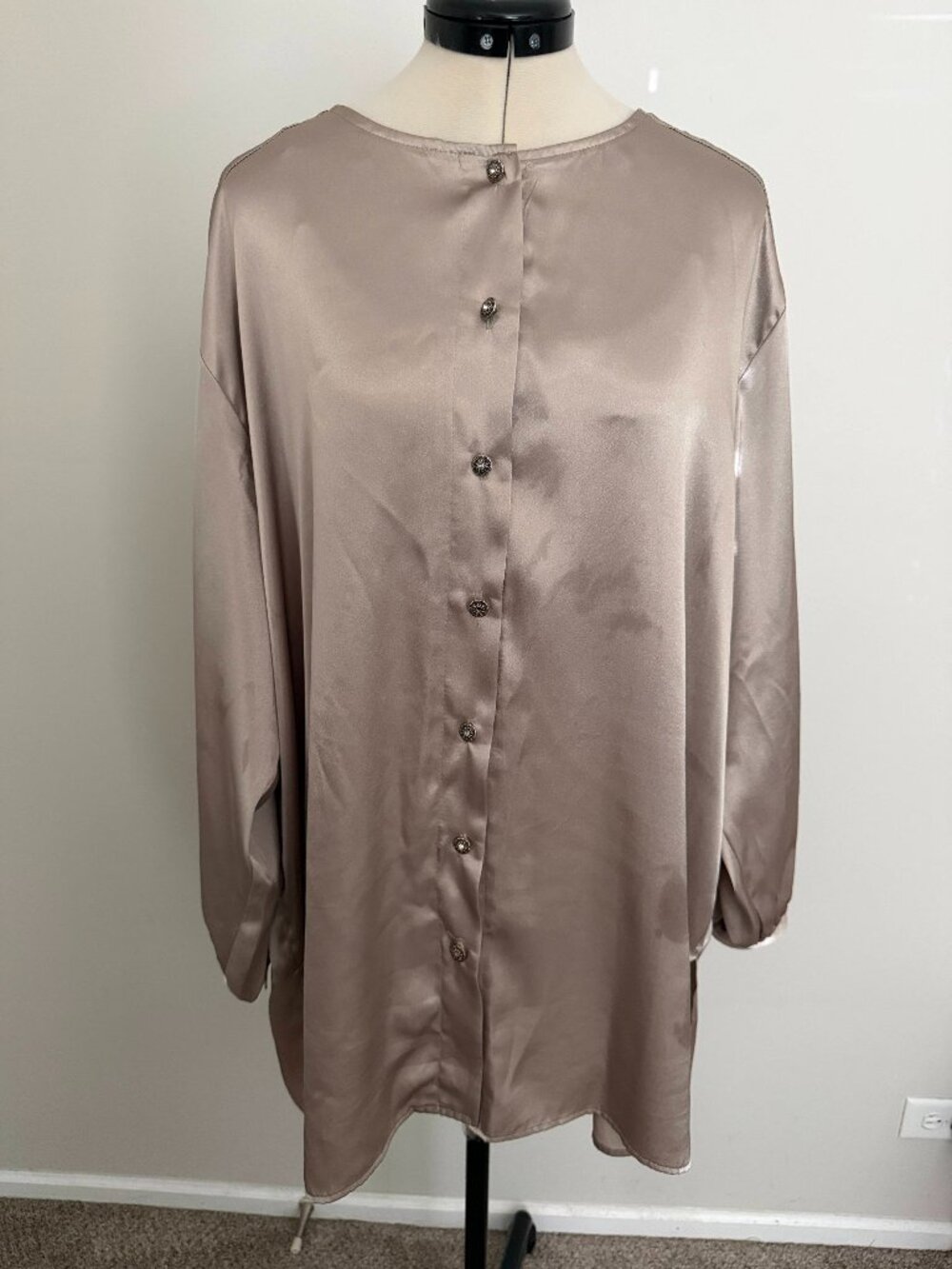 Light brown Long-sleev blouse Notations size 24 W
